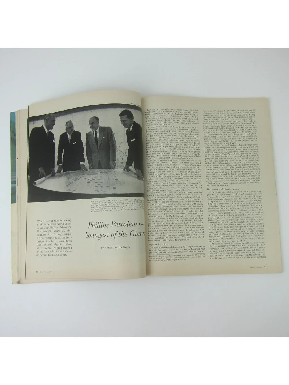 Vintage FORTUNE Magazine August 1954 Phillips Petroleum, Motorola, Caterpillar